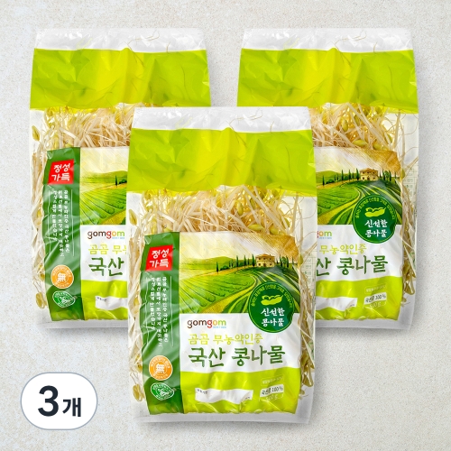 곰곰 무농약인증 국산 콩나물 500g (3개)_이미지