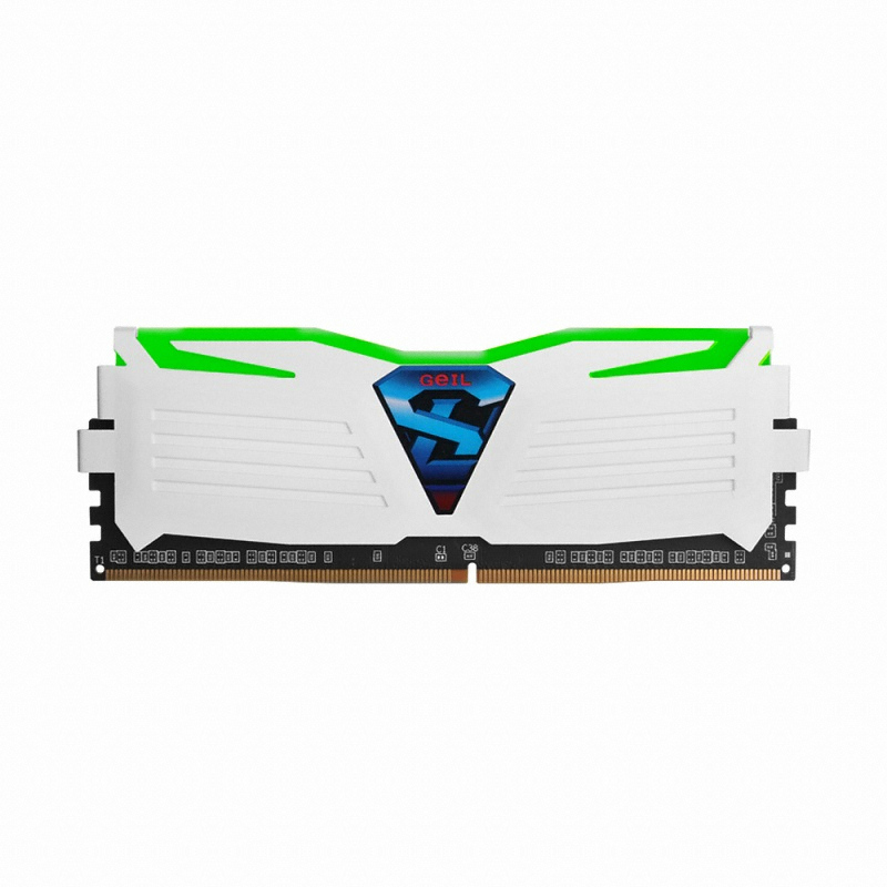 GeIL DDR4-2400 CL17 SUPER LUCE WHITE 그린 패키지 (32GB(16Gx2))_이미지