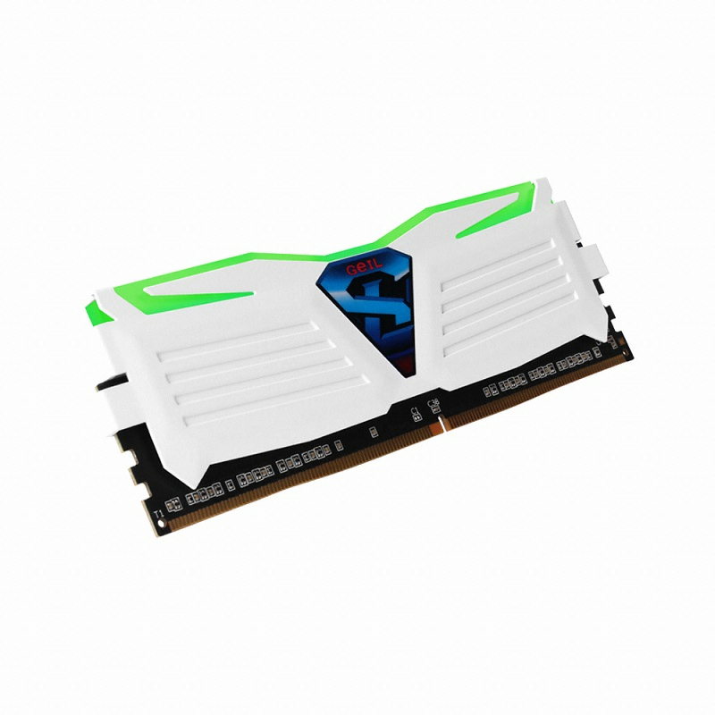 GeIL DDR4-2400 CL17 SUPER LUCE WHITE 그린 패키지 (32GB(16Gx2))_이미지