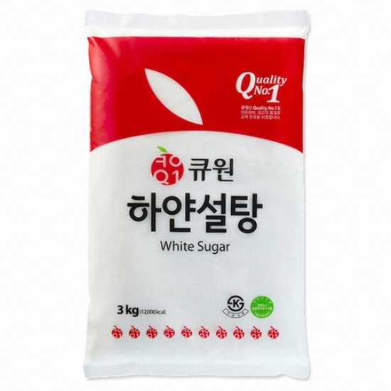 큐원 하얀설탕 3kg (6개)_이미지