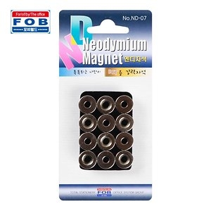 이케아 구멍자석 ND-07 12mm 3T 12개입 초강력 네오디움_이미지