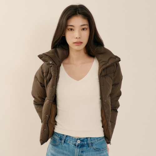 마른파이브 여성 히트터치 브이넥 레이어드 긴팔 브라티