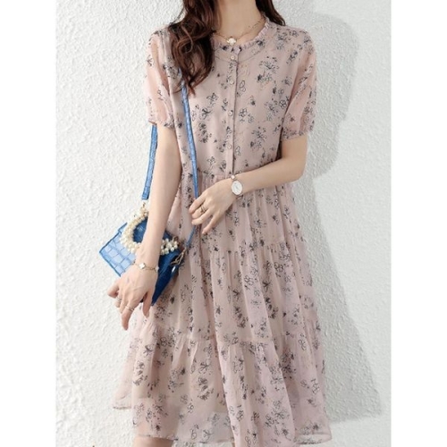 리블리크 허니 플라워 쉬폰 원피스_RB2OP100