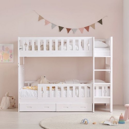 상일리베가구 루이즈 원목 서랍 2층침대 S (매트별도)_이미지