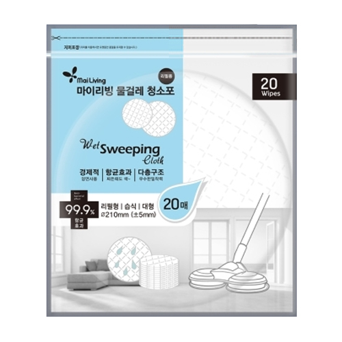  마이리빙 물걸레 원형 청소포 [100매]