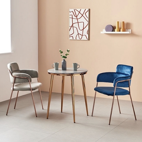 진영가구 고저스 원형 세라믹 식탁 600 (레브의자2개)