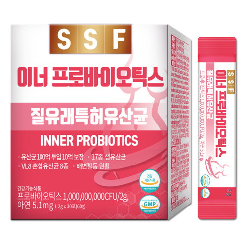 순수식품 이너 프로바이오틱스 질유래 특허 유산균 30포 (1개)