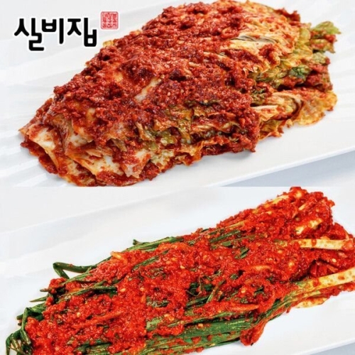 선화동매운실비김치 매운 실비김치 배추김치 1kg + 파김치 500g (1개)_이미지