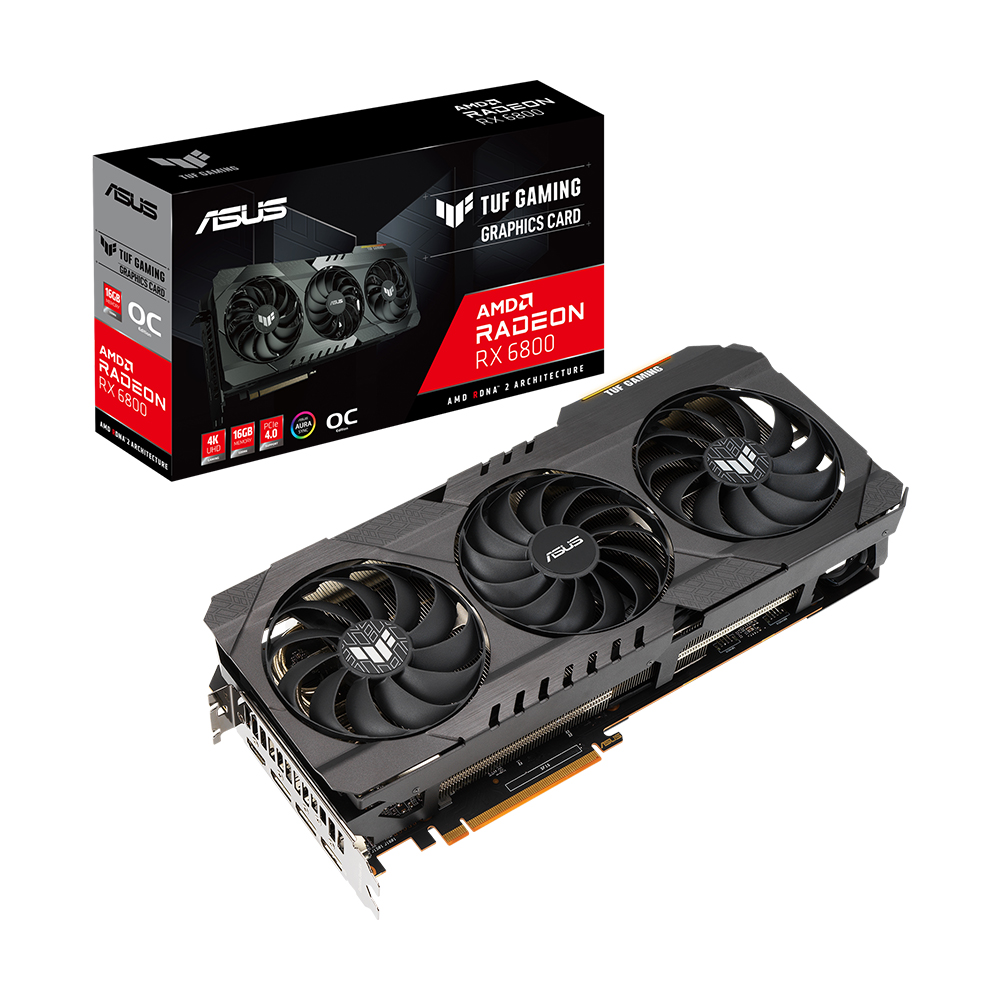 ASUS TUF Gaming 라데온 RX 6800 O16G OC D6 16GB 대원씨티에스
