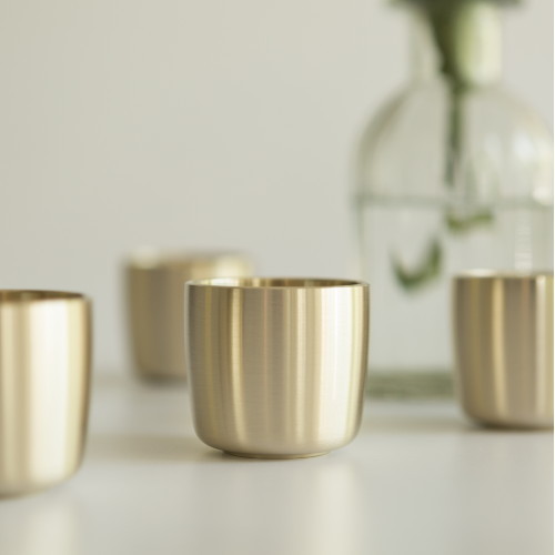 죽전도예 놋담 방짜유기 모던술잔 (1개)_이미지