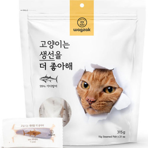 테일즈 와그작 고양이는 생선을 더 좋아해 가다랑어 315g (15g x 21p) (1개)_이미지