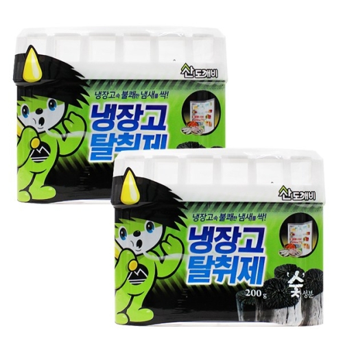 산도깨비 냉장고 탈취제 숯 200g (2개)