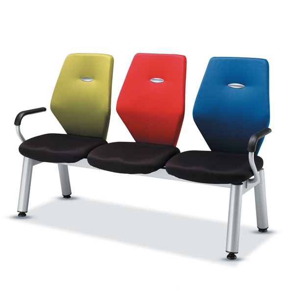 광일체어 난초 3인 장의자 (팔걸이유)/벤치의자_이미지