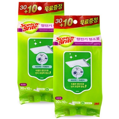 3M 스카치브라이트 정전기 청소포 표준형 40매 (2개)