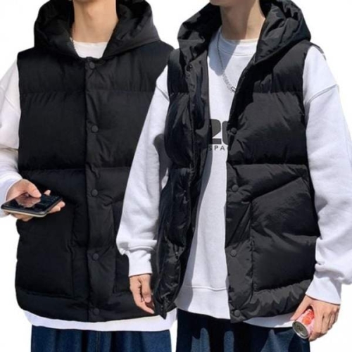 HW095057 방한 하이넥 스타일 웰론 패딩 베스트 겨울조끼