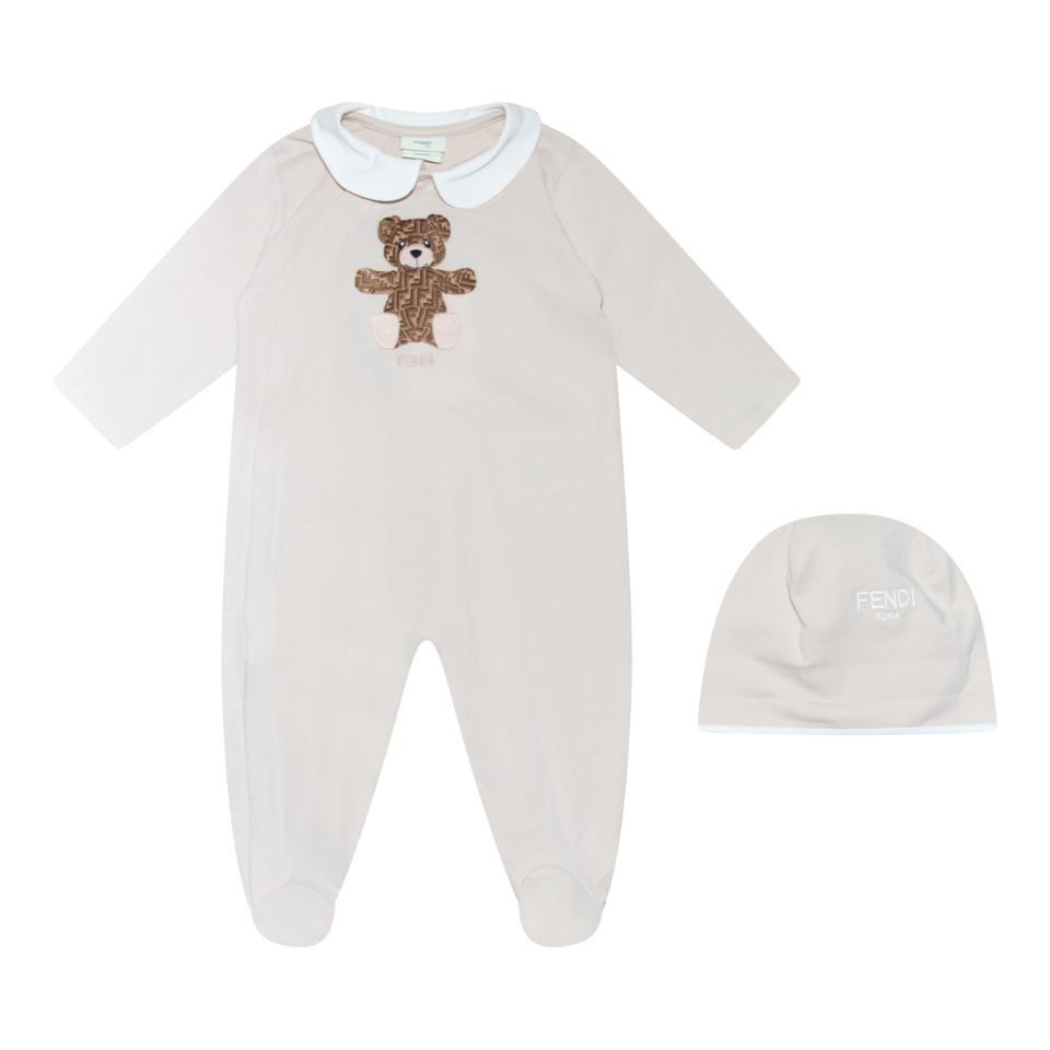 ��� BEIGE COTTON TWO PIECES SUIT BUK102ST8F19J5 BEIGE BABY