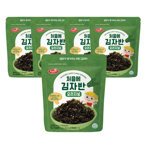 베베스트 아기 처음에 김자반 오리지널 25g 5개_이미지