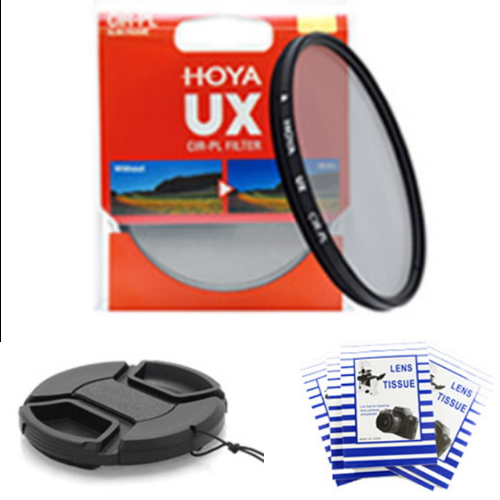 HOYA UX CPL 렌즈필터 + 렌즈캡 + 크리닝티슈 (46mm)