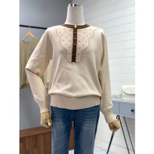 애티쉬 포인트 배색니트 BNS1R478