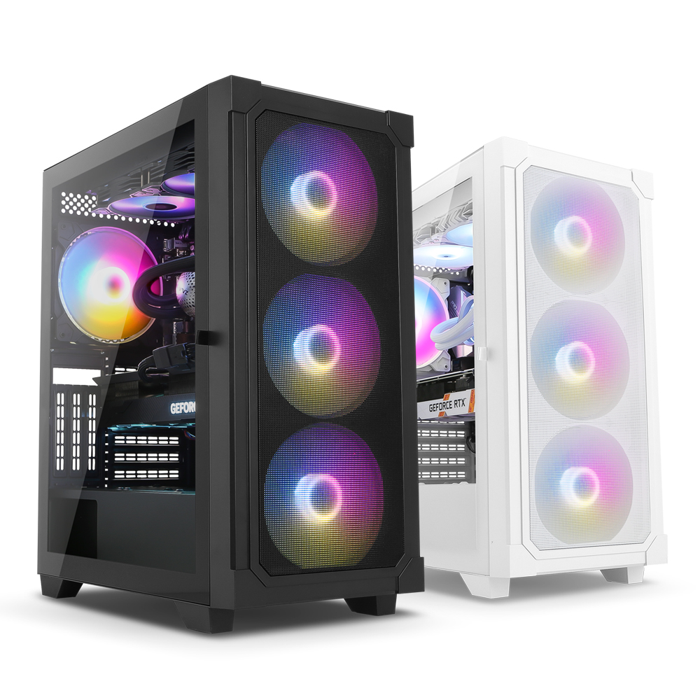 고랩 GLM140 RGB MESH 강화유리 (블랙)_이미지