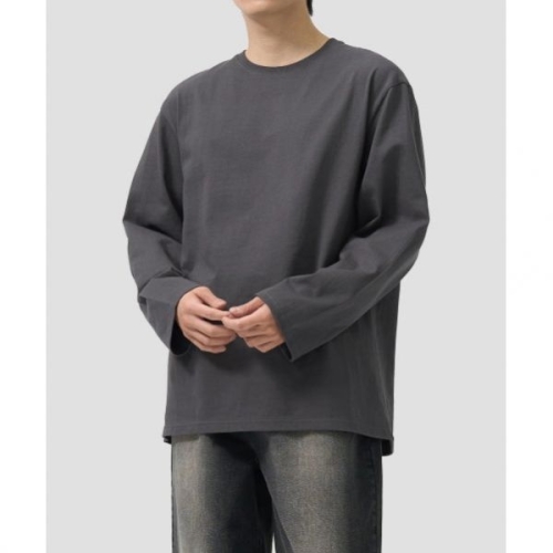 토피 ltgt TOFFEE 베이직 롱 슬리브 티셔츠 CHARCOAL T4S-BLSTS209CH 60836_이미지