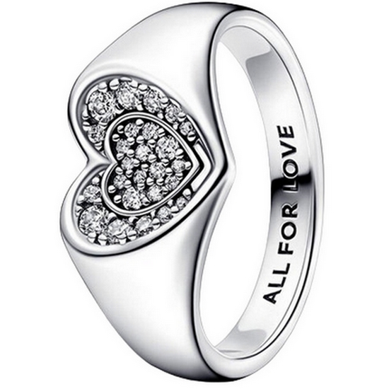 판도라 래디언트 하트 파베 시그닛 반지 192491C01_이미지