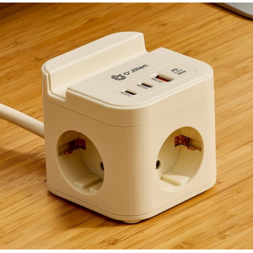 오지렌 3구 16A PD20W 거치대 멀티탭 (1.5m)_이미지