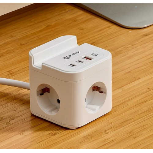 오지렌 3구 16A PD20W 거치대 멀티탭 (1.5m)_이미지