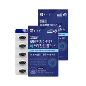 종근당건강 20100 루테인 지아잔틴 아스타잔틴 플러스 500mg 60캡슐 (2개)_이미지