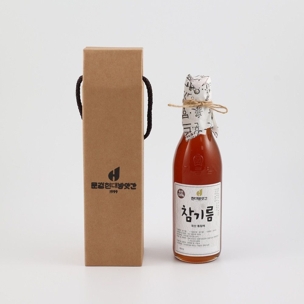 문경현대방앗간 참기름 350ml 1구 선물세트 (1개)_이미지