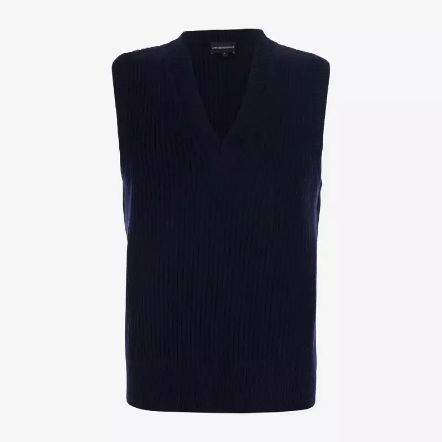 로고 라벨 브이넥 테크 패브릭 베스트 EM006440 AF29684UB109