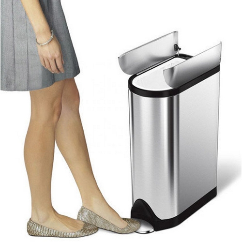 심플휴먼 디럭스 버터플라이 페달휴지통 18L