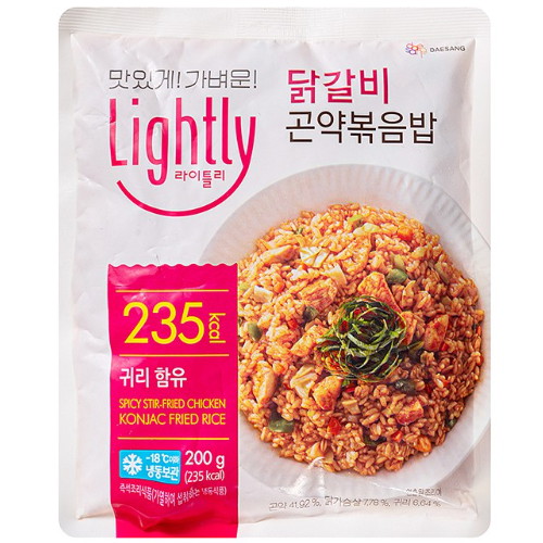 대상 청정원 라이틀리 닭갈비 곤약볶음밥 200g (18개)