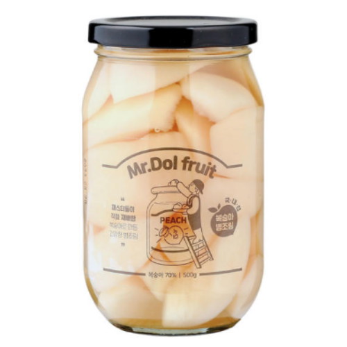 미스터돌 복숭아병조림 백도 500g (1개)