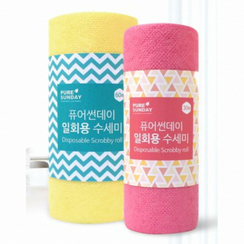 선우랜드 일회용 수세미 60매 (1개)_이미지