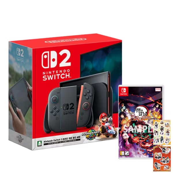 Nintendo 닌텐도 스위치 2 마리오 카트 월드 게임 타이틀(SWITCH1) 세트 (귀멸의 칼날 히노카미 혈풍담1)
