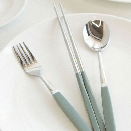 마호커트러리 틴트 성인용 기본 3종세트 (숟가락+젓가락+포크)