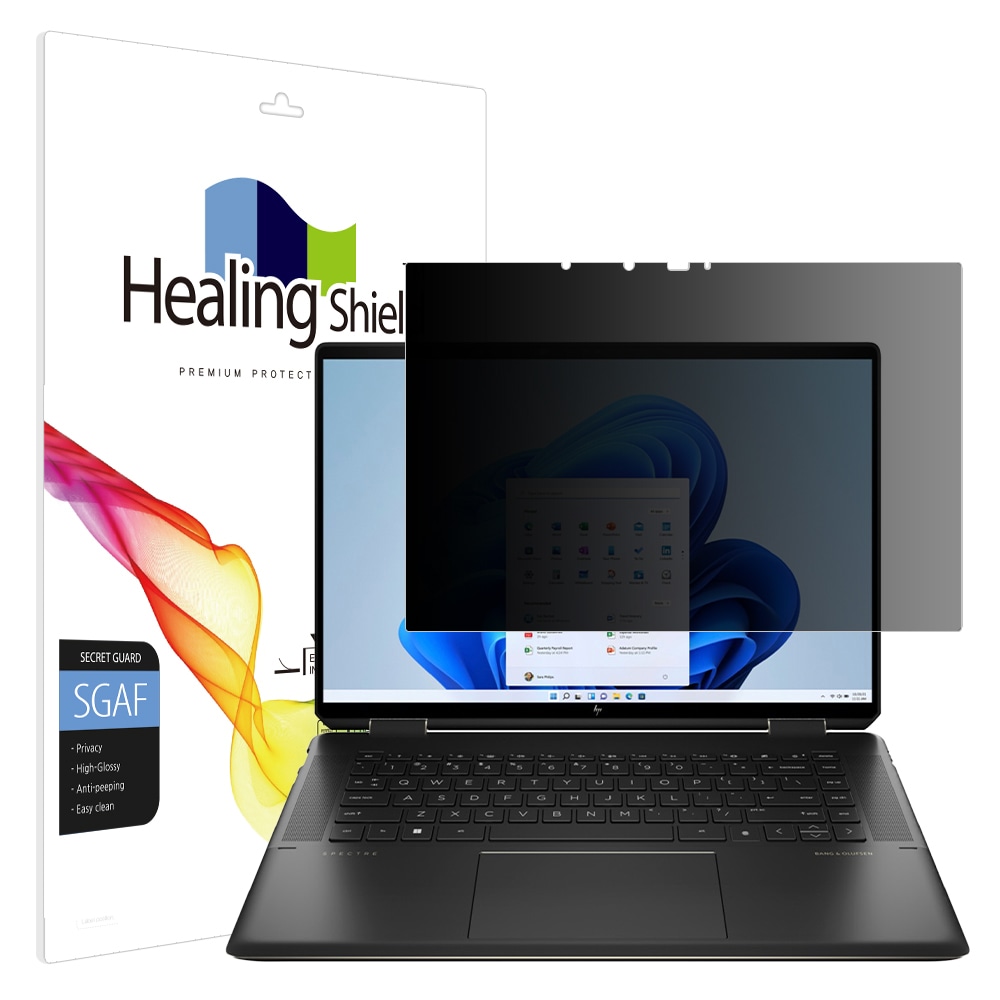 폰트리 힐링쉴드 HP 스펙터 x360 16-f2015TX 프라이버시 고광택 사생활 보호필름_이미지