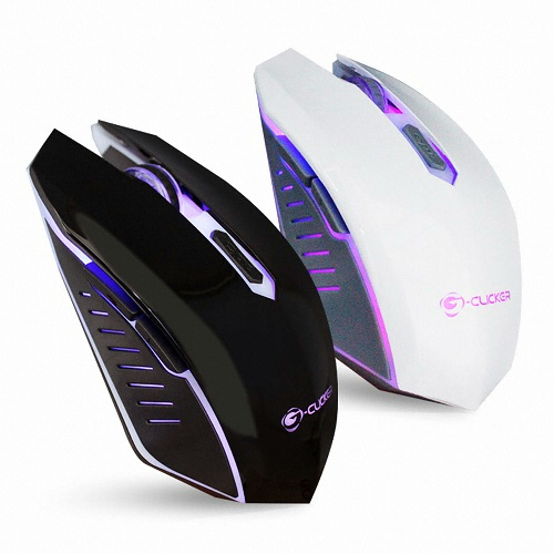 지클릭커 GM-E5000 LED 무소음 마우스 (블랙)