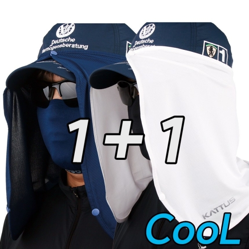 선쉐이드 1+1 얼굴 햇빛가리개 얼굴가리개 자외선차단 화이트+화이트