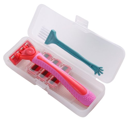 라젠다 여성용 면도기 레드 (면도기3개+날9개)