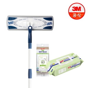 3M 스카치브라이트 대형 막대걸레 미드나잇 + 베이직 정전기 50매 + 베이직 더블액션 물걸레 30매