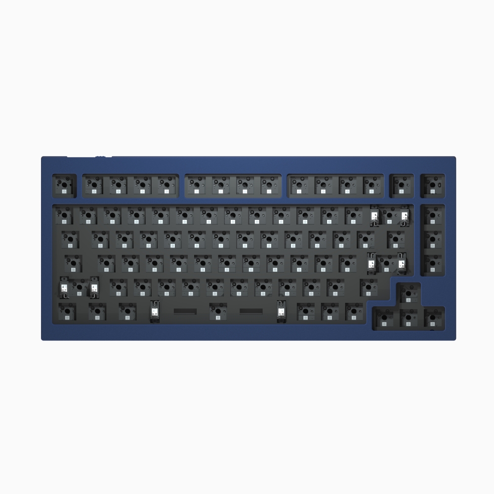 Keychron Q1 프리미엄 QMK 알루미늄 기계식 커스텀 베어본 (네이비블루)_이미지