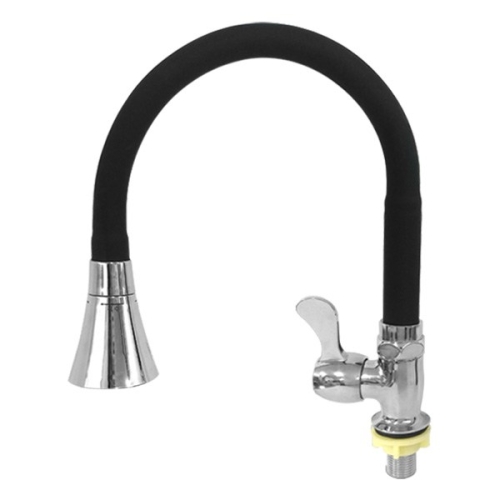 컬러 단수 세로 블랙 코브라 자바라 수도꼭지 50cm 1개