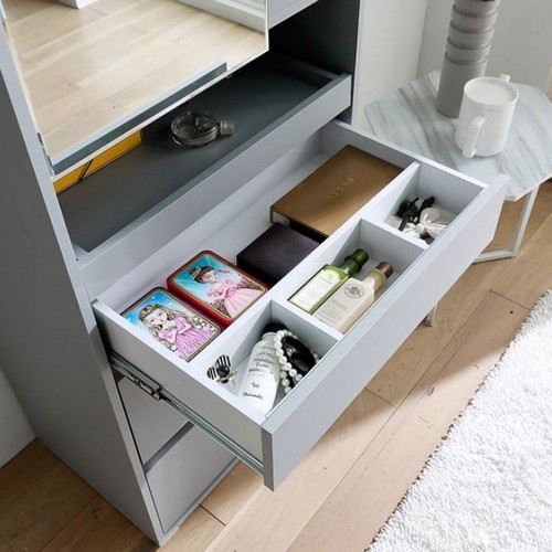 원스홈 클로이 전신거울 서랍형 화장대 600_이미지