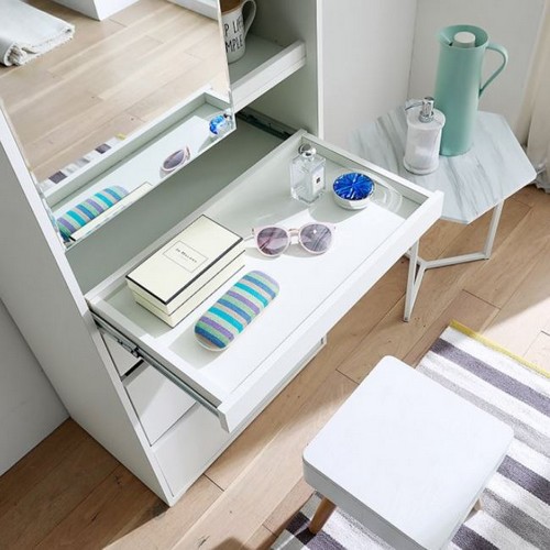 원스홈 클로이 전신거울 서랍형 화장대 600_이미지