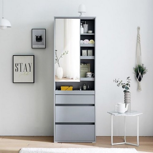 원스홈 클로이 전신거울 서랍형 화장대 600_이미지