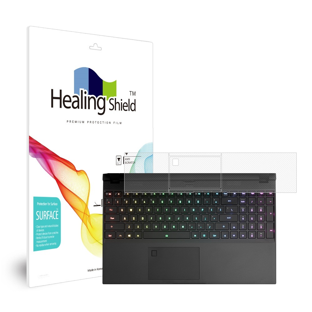 폰트리 힐링쉴드 기가바이트 AERO 15 OLED 무광 외부보호필름 (팜레스트/터치패드 2매)_이미지