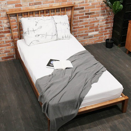 엠하우스 미네뜨 원목 침대 SS (매트별도)_이미지