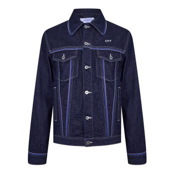남성 집업 엠보 데님 자켓 Mens Zip Embellished Denim Jacket 321864 Sierra Leone 12.._이미지